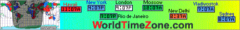 World Time Zones map and Current time from worldtimezone.com