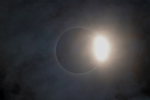 The diamond ring effect and large prominence during Total Solar Eclipse in Mazatlan Mexico worldtimezone world time zone Alexander Krivenyshev