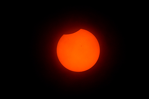 95% Partial solar eclipse phase after the Total Solar Eclipse in Mazatlan, Mexico worldtimezone world time zone Alexander Krivenyshev