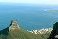 View to Lion's Head from Table Mountain Cape Town