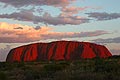 Uluru Ayers Rock at sunset Northern Territory central Australia