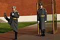 Changing of the Guard at the Tomb of the Unknown Soldier in Alexander Garden Kremlin Wall Moscow