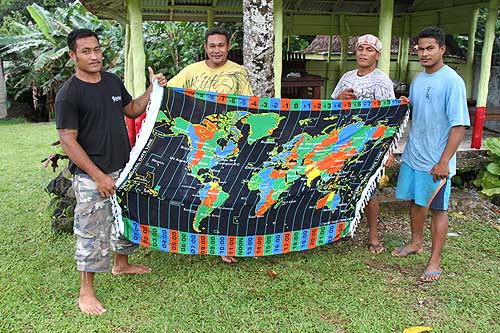 Cape Mulinuu Locals from Falealupo village the last village in the world to see the sunset of each day Savaii Samoa Photo Alexander Krivenyshev WorldTimeZone