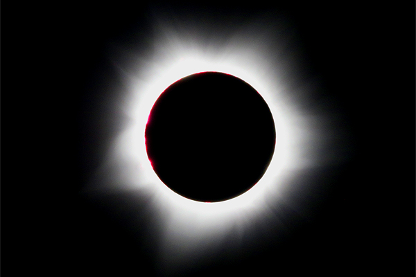 The Sun's corona  during Ningaloo Total solar eclipse in Exmouth, Western Australia on April 20, 2023 worldtimezone world time zone photo Alexander Krivenyshev WorldTimeZone